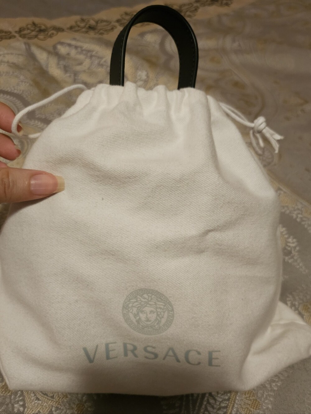 Versace Medusa Charm Evening Satin Hobo Crossbody Top Handle Bag - Picture 13 of 14